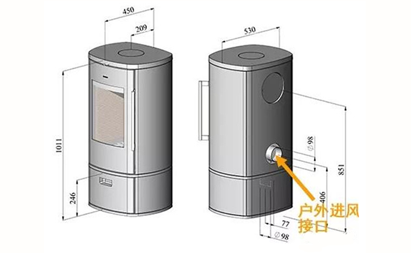 丹麦Morso8842铸铁火炉户外进风.png